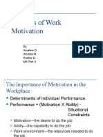 Theories of Work Motivation