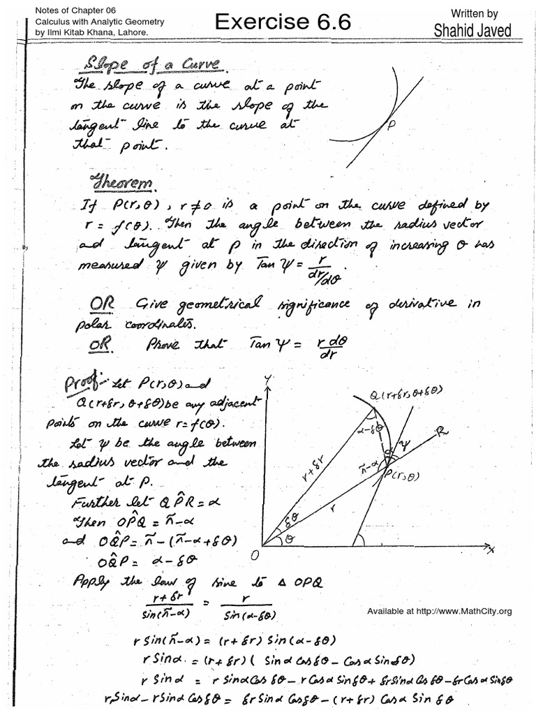 Chapter 6 Calculus Notes | PDF | Teaching Mathematics | Geometry