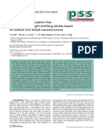 Novel Tunable Phosphor-Free White Iii-Nitride Light Emitting Diodes Based On Indium Rich Ingan Nanostructures