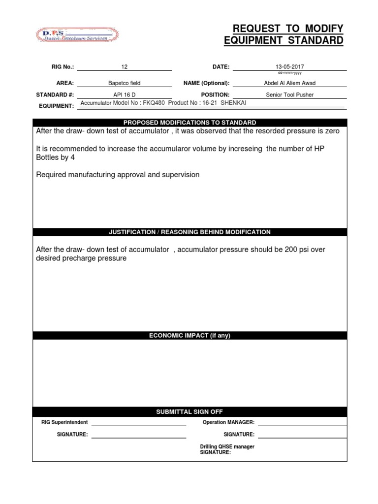 Moc Form | PDF