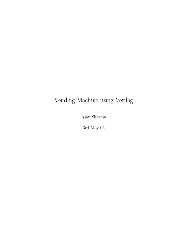Vending Machine | PDF