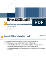 Application: Airborne Acoustic Isolation: Prof. Livio Mazzarella