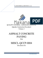 Asphalt Concrete Paving MISCL-QCCP-0004: Quality Control / Assurance Manual Quality Construction Procedure