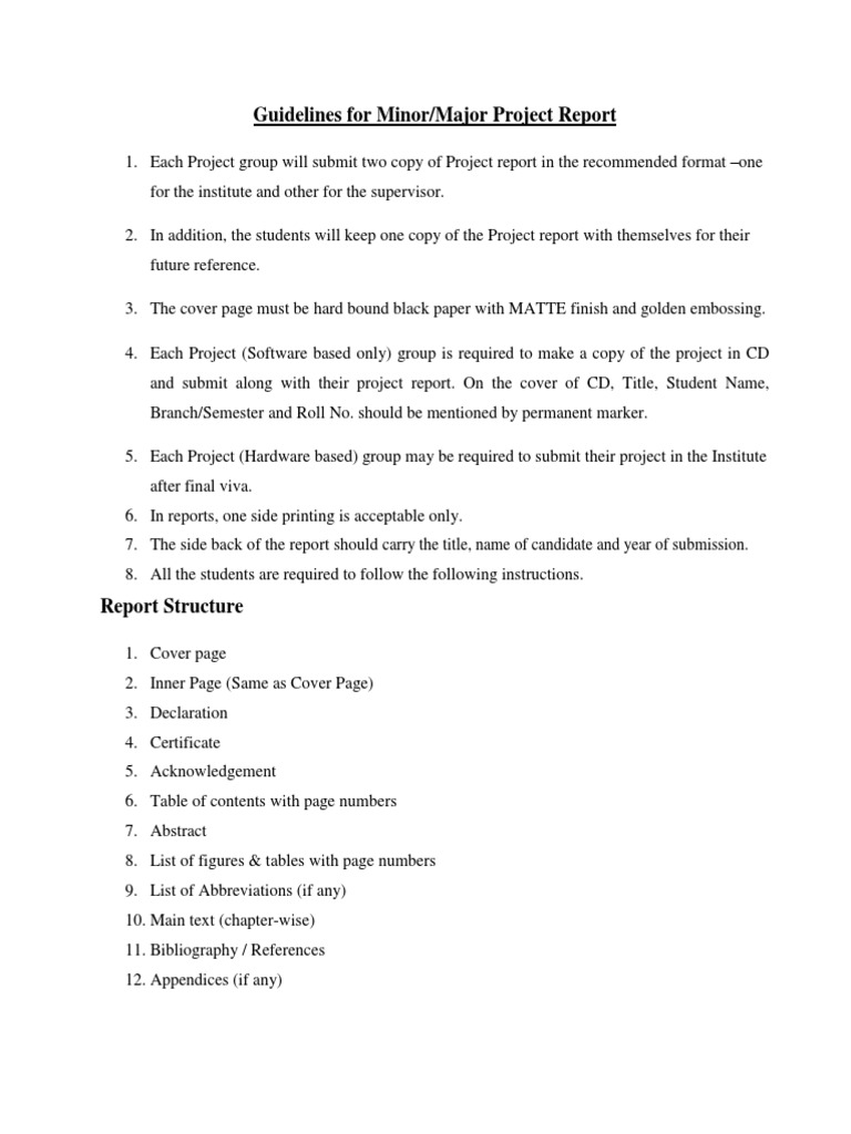 Project Report Guidelines | PDF | Written Communication | Computing