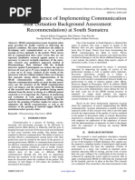 Nursing Experience of Implementing Communication Sbar (Situation Background Assessment Recommendation) at South Sumatera