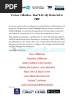 Vector Calculus GATE Study Material in PDF 1