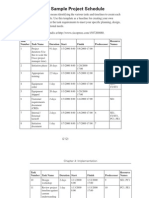 Project Schedule Sample PDF