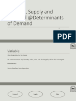 Variable Supply and Demand