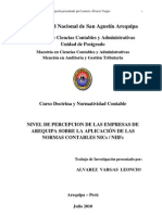 Trabajo de Investigacion Percepcion Por Parte de Las Empresas La Aplicacion de Nics Niifs