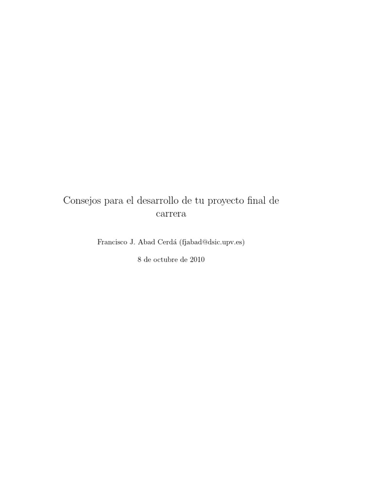 Excelente Documento para Presentacion de Proyecto Final PDF | PDF ...