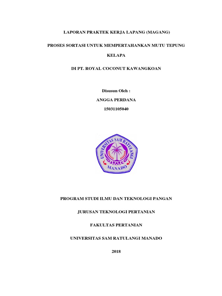 Contoh Laporan Magang