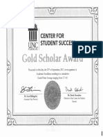 Gold Scholar Award 2017
