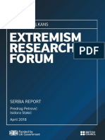 Extremism Research Forum Serbia Report 2018