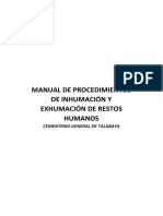 Manual de procedimientos de inhumación y exhumación