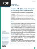 Consumo de hortaliças e sua relação com os alimentos ultraprocessados no Brasil