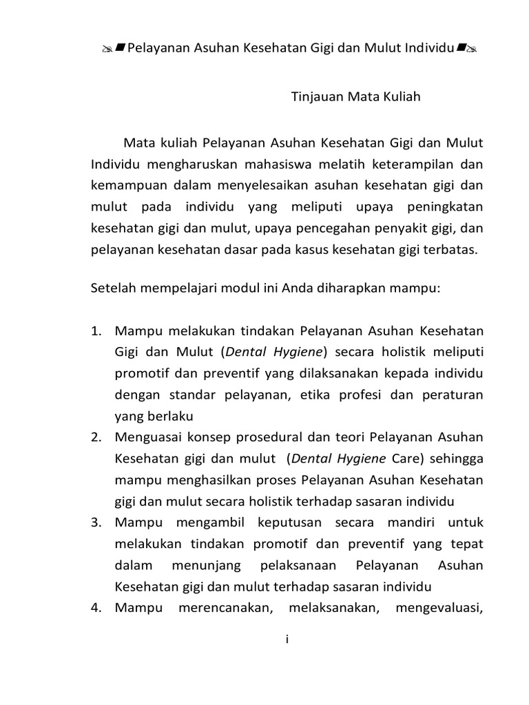 KeperawatanGigi PelayananAsuhanKesehatanIndividu ItaAstit Sisca Sulur