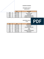 Universitas Semarang Class Schedules for Semesters 7 Galang & Putri and Anggi