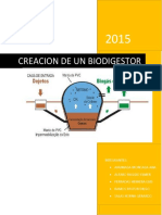 Creación de biodigestor para producir biogás como energía limpia