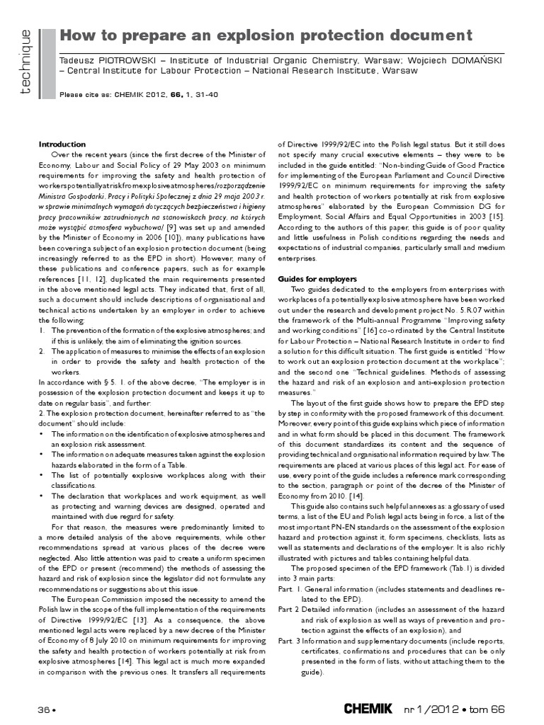 Preparing Explosion Protection Documents | PDF | Risk | Hazards