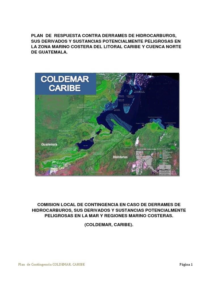 Plan de Contingencia COLDEMAR Caribe | PDF | Movimiento ...