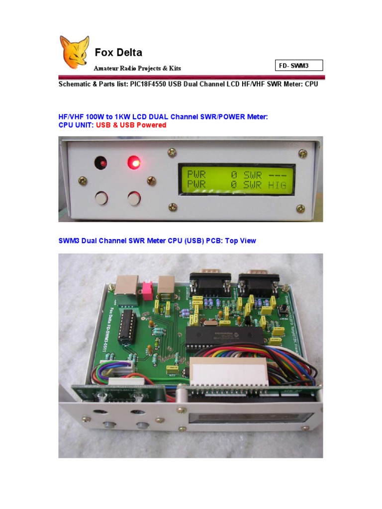 SWM3 USB Dual Channel SWR Meter Guide | PDF