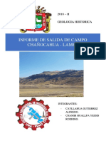 Informe de Salida de Campo de Geologia Historica