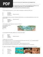 Prueba Ciencias Naturales Cuarto Ecosistemas