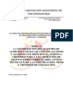 Intervención del AL con alumnos con discapacidad auditiva