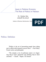 Major Issues in Pakistan Economy Lecture 9: The Role of Politics in Pakistan