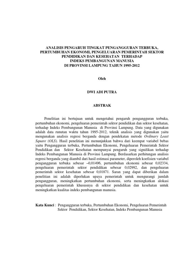 Contoh Abstrak Skripsi