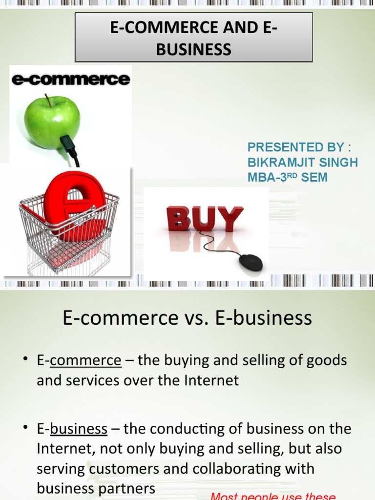 E-Commerce vs. E-Business Explained | PDF | Electronic Business | E ...