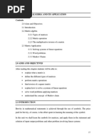 Unit 2 Matrix Algebra and Its Application