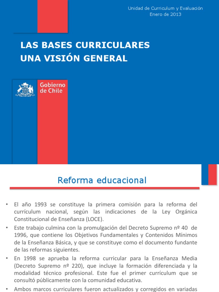 DOC Las Bases Curriculares Curriculum Primary Education