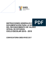 Instrucciones Generales para la Solicitud de RVOE Convocatoria SIIES RVOE 2017