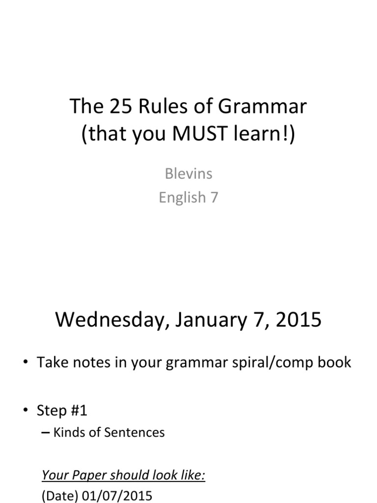 12 BASIC RULES OF GRAMMAR PDF WITH EXAMPLES visual data 7