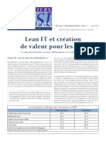 Lean Et SI Et Creation de Valeur