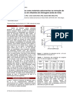 Utilização de Argilas Como Materiais Adsorventes Na Remoção de Metais Presentes em Efluentes de Drenagem Ácida de Mina