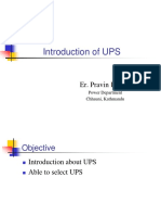 Introduction of UPS: Er. Pravin Kumar
