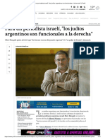 Los Judíos Argentinos Son Funcionales A La Derecha - Diario Perfil