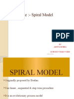 Project Name:-Spiral Model: BY Aditya Bohra B.Tech 3 Year 5 SEM