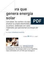 Pintura Que Genera Energía Solar