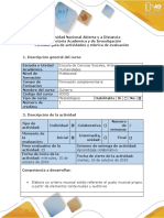 Análisis musical individual en curso de guitarra