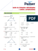 Resolución de triángulos oblicuángulos I (senos y proyecciones