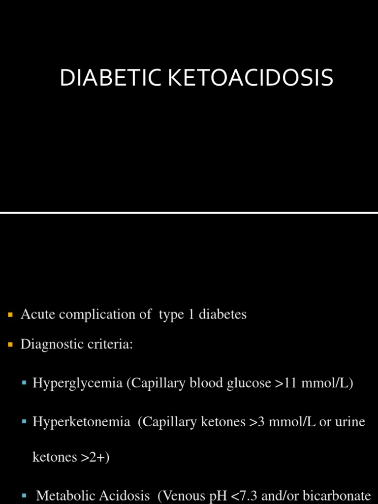 Diabetic Ketoacidosis and HONK Overview | PDF | Hyperglycemia | Medical ...