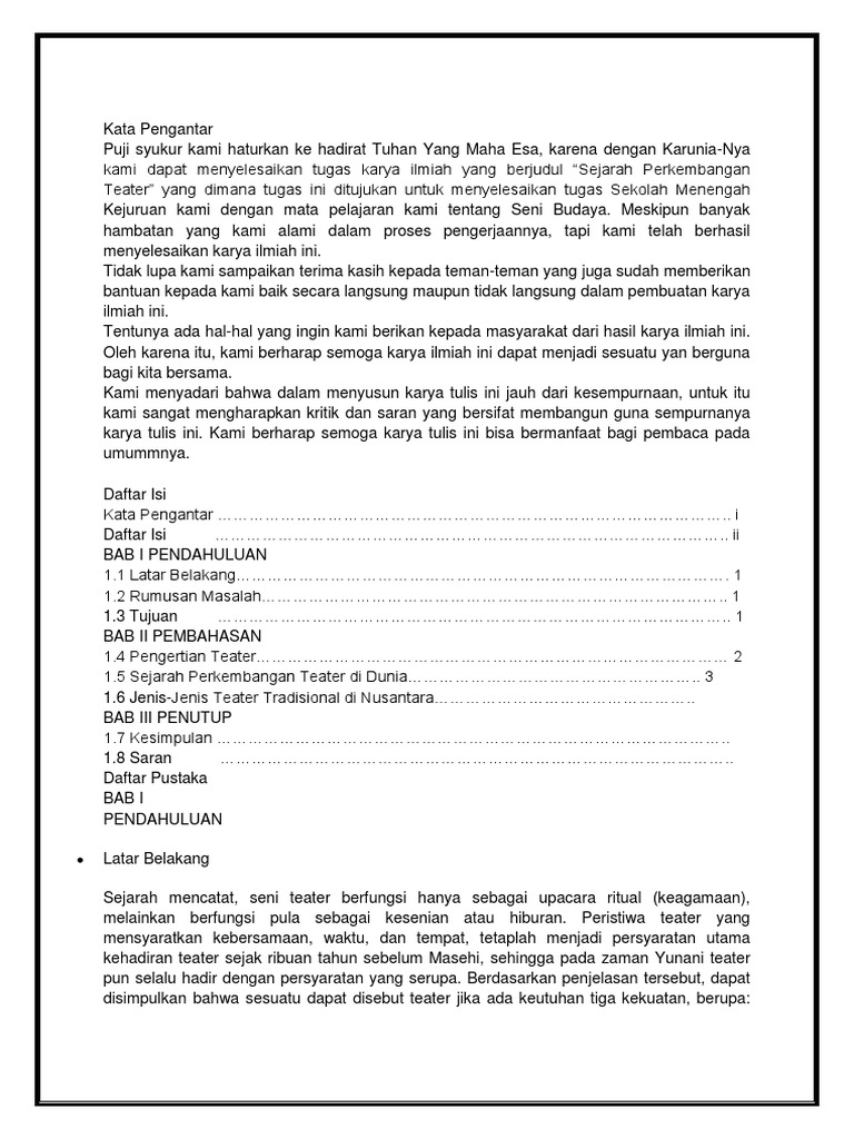 Makalah Naskah Teater