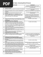Vital Signs Assessment Checklist | PDF | Pulse | Breathing