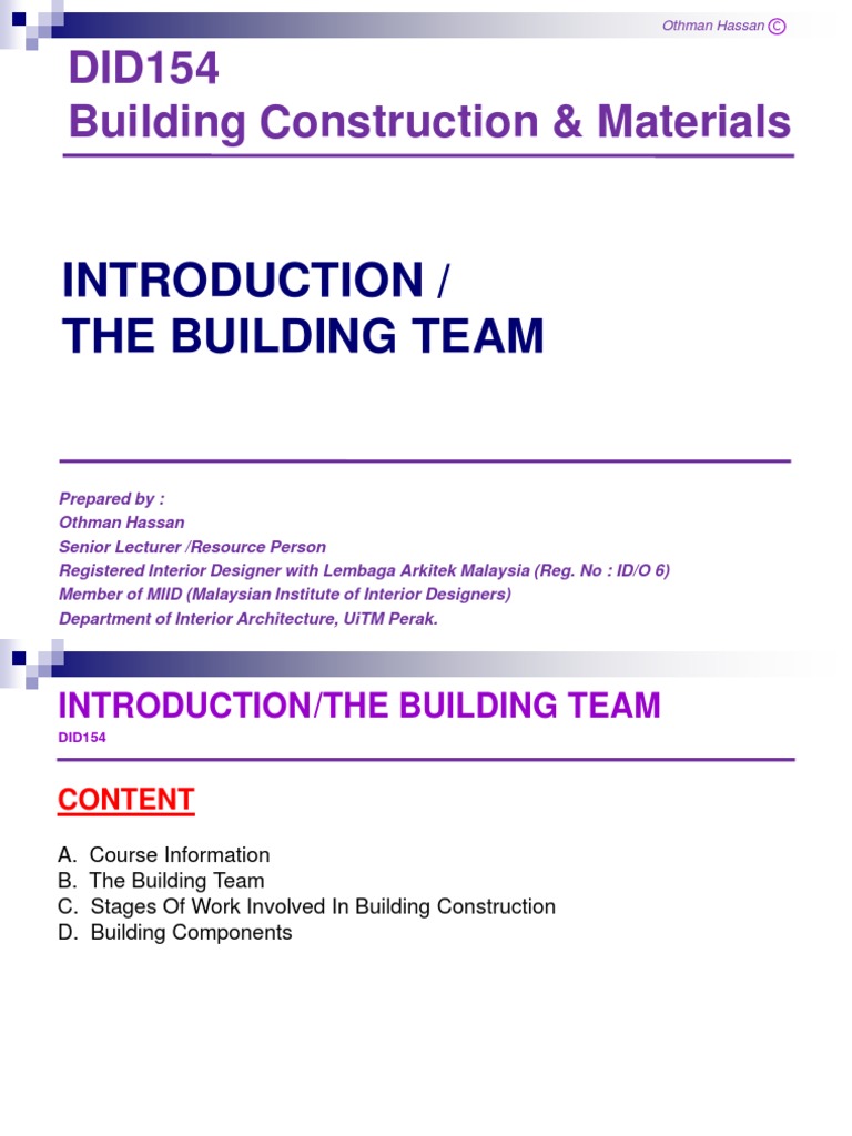 Introduction to Building Construction | PDF | General Contractor ...