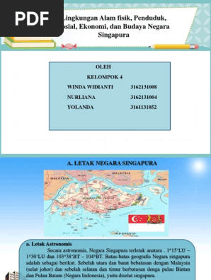 Ppt Lingkungan Alam Fisik Penduduk Sosial Ekonomi Dan Budaya Negara Singapura