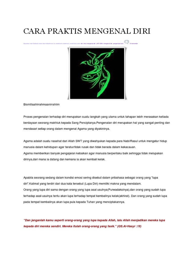 Cara Praktis Mengenal Diri  PDF