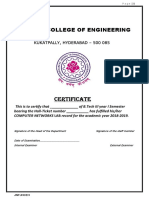 J.N.T.U.H. College of Engineering: Certificate
